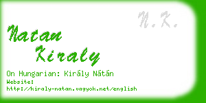 natan kiraly business card
